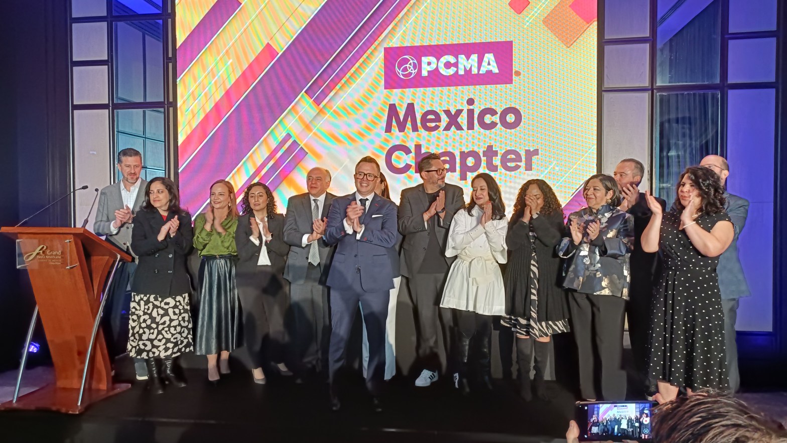 Toma de protesta de la nueva Mesa Directiva de PCMA Mexico Chapter durante ceremonia oficial en CDMX