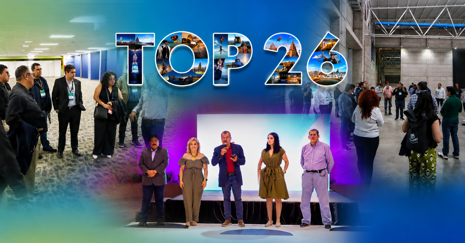 Participantes del Taller de Operaciones TOP 26 de AMEREF realizan recorridos técnicos, sesiones de intercambio y actividades de integración en Poliforum León, fortaleciendo capacidades operativas y compartiendo mejores prácticas para la industria de reuniones en México